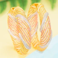 larrauri 2019 women earrings holiday party occasion hoop earrings top shiny cubic zirconia best fashion jewelry