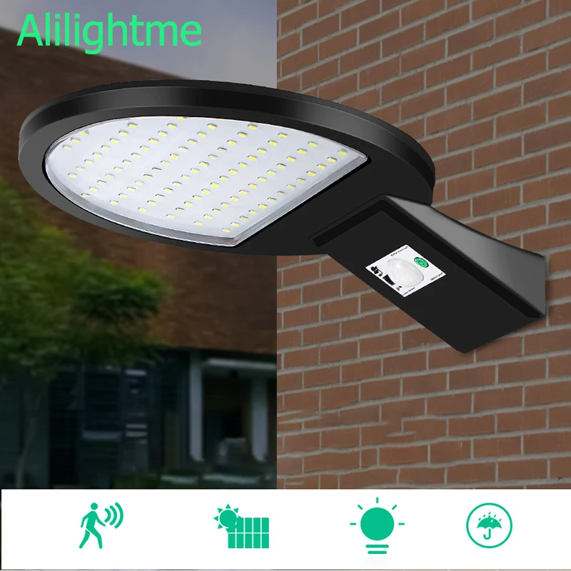 Solar Street Light IP65 Garden Lights Outdoor Waterproof Wall Lamp with Sensor Remote Control Smart Sensor Decorate Lighting  - buy with discount