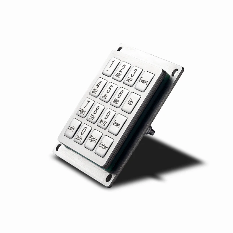 16 Keys Waterproof Access Control ATM Terminal Vending Machine 4X4 Stainless Steel Industrial Numeric Rugged Metal Keypad | Компьютеры и