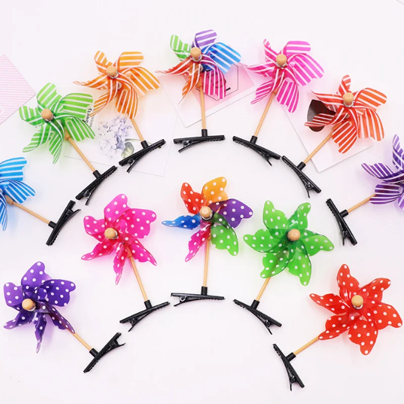2 шт дети мини Повседневный цветок мельница стрейч шпилька головной убор игрушки