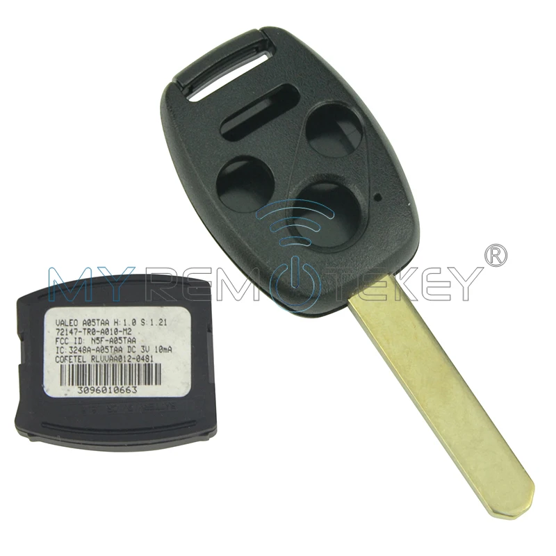 Автомобильный ключ Remtekey 2 шт. 3 кнопки с паникой 313 8 МГц для Honda 2012 2013 Civic Hybrid EX SI 2014