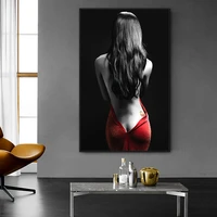 sexy nude women posters and prints modern wall art canvas painting red skirt woman picture for living room home decor