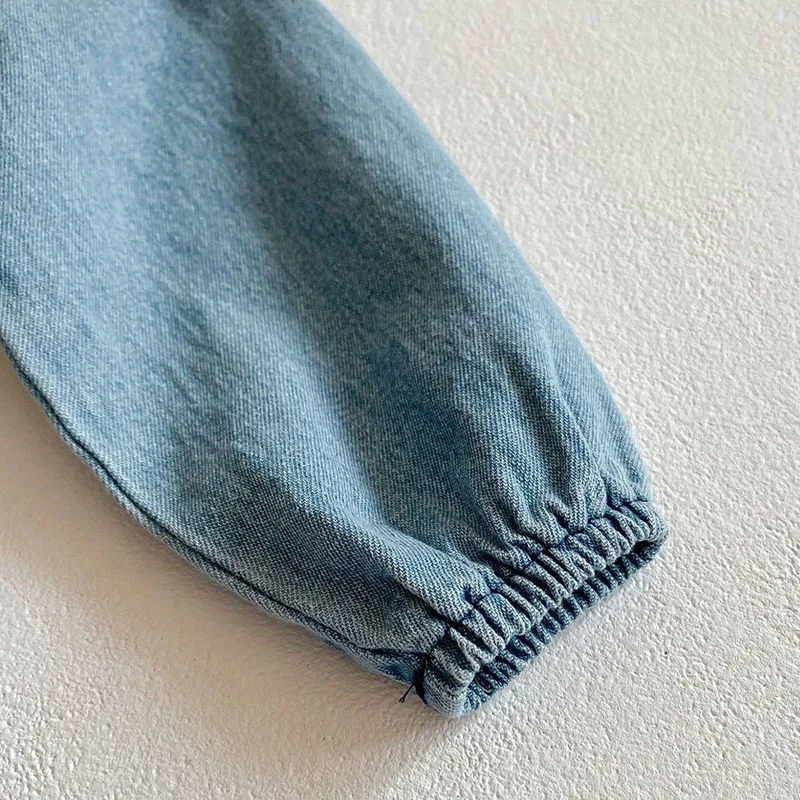 

New 2021 Spring Autumn Infant Baby Boys Girls Cowboy Rompers Clothing Kids Boy Girl Long Sleeve Rompers Clothes