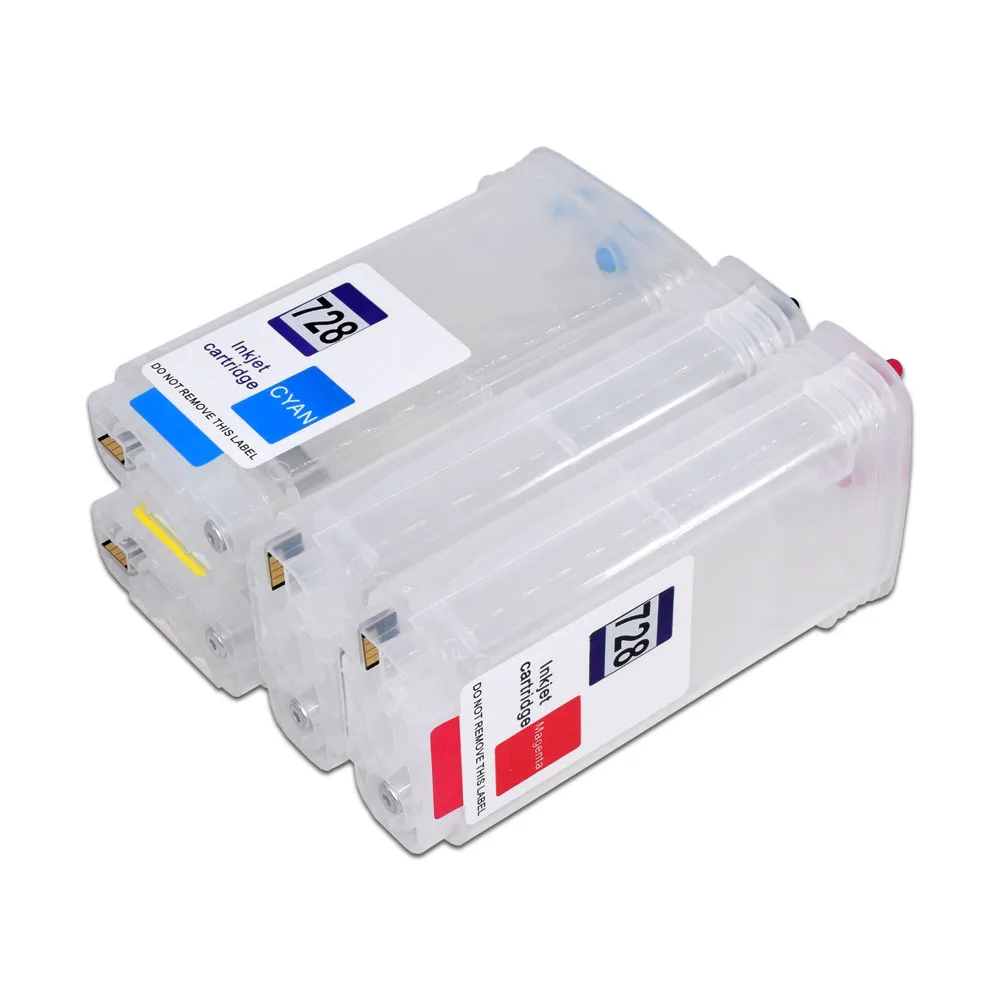 130ml f9j68a f9j67a f9j66a f9j65a for hp728 refillable ink cartridge for hp 728 with chip for hp t730 t830 printer free global shipping