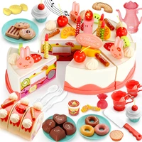 birthday cake toy diy 37 83pcs kitchen set food boys girls pretend play fruit cutting gift for baby kid playset educational toys