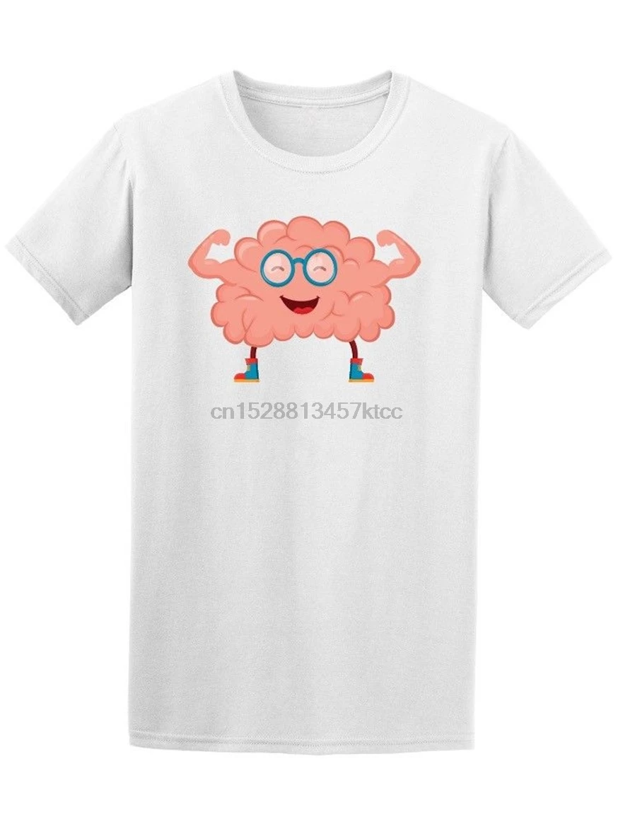 Сильный мозг Мужская футболка образ хлопка высокого качества на заказ | одежда