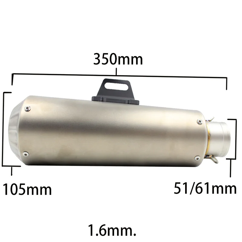 51 / 61mm Universal Akrapovic Motorcycle Exhaust SC project Modified Pipe Escapes Moto Motorbike Dirt Bike ATV For YZF-R3 YZF-R6