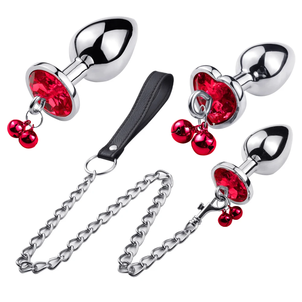 Размеры S/M/L металлическая Анальная пробка колокольчики с цепочкой гладкий