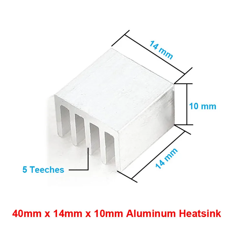 14x14x10mm En-Labs 10 шт. серебристый 10x10x10 мм алюминиевый радиатор радиатора, электронный чип охлаждения радиатора кулер для IC MOSFET SCR - Цвет: 14x14x10mm