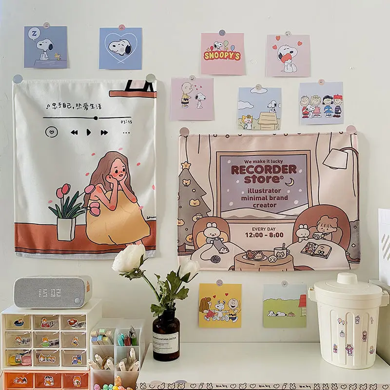 Подвесная ткань фоновая для девочек с узором в виде украшения комнаты общежития