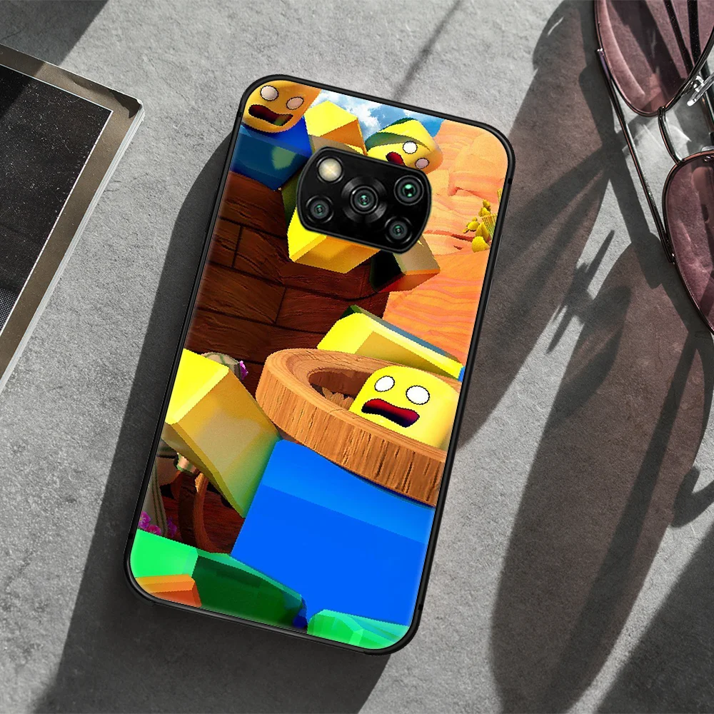

roblox game Phone case Cover Hull For Xiaomi Mi A2 A3 8 9 9T Note 10 Se Lite Pro black Coque 3D Back Tpu Etui Silicone