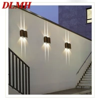 dlmh outdoor sconce light aluminum led modern patio wall lamp waterproof creative decorative for porch balcony corridor