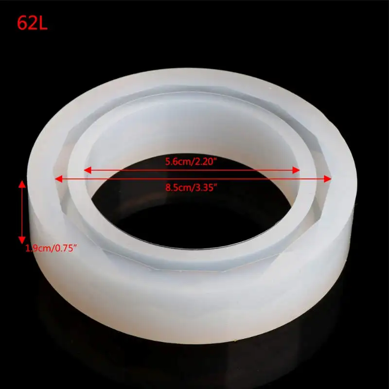 62mm Big Круглые силиконовые формы для браслет из бразильской смолы для изготовления ювелирных изделий своими руками литье формы ювелирные изделия инструменты - Цвет: 62mm Big