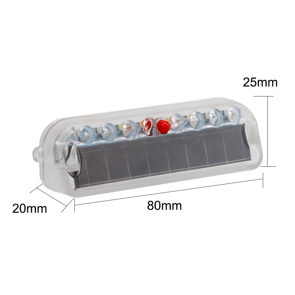 

Anti Collision Car Warning Lamp Flashing Security Light Universal Solar Power Car-styling Alarm Warning Strobe Light