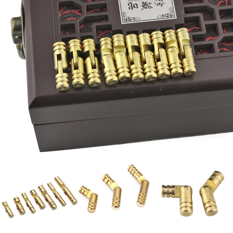 Медный бочонок цилиндрические скрытые латунные петли для шкафа 10 шт.|Петли шкафа|