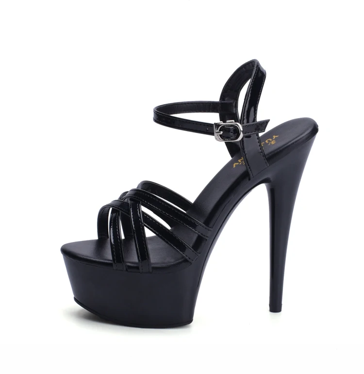 Босоножки на высоком каблуке женская пикантная обувь тонком 15 см Sandalia Feminina