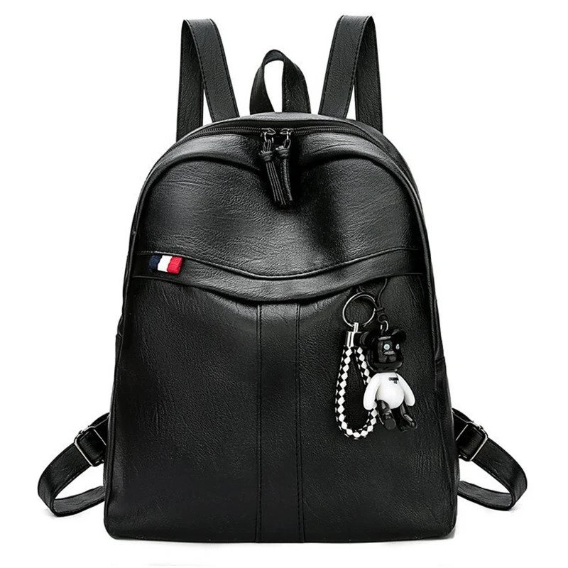 Каждодневные рюкзаки для женщин Водонепроницаемый кожаный рюкзак девочек