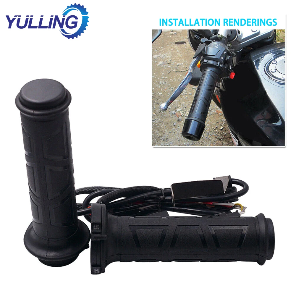 

YULLING Universal Motorcycle Handlebar Electric Hand Heated Grips Handle Adjust Temperature Motorcycle Heating Grips 22mm CSV