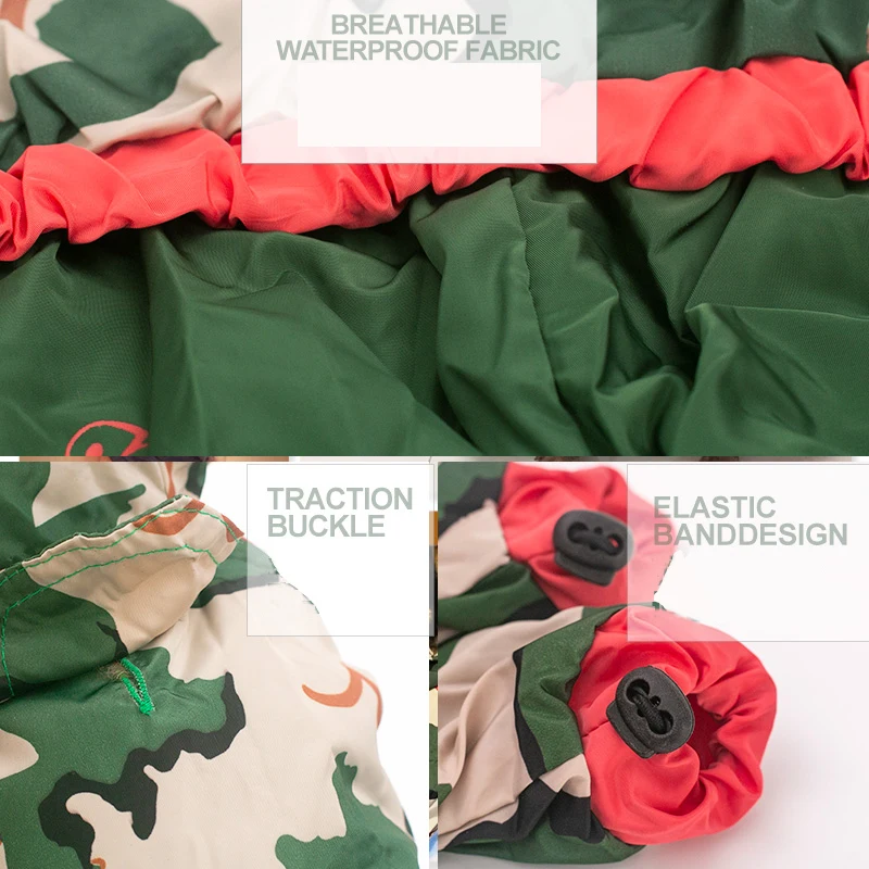 Эластичный нагрудный Камуфляжный дождевик для собак Зеленый XS XXL