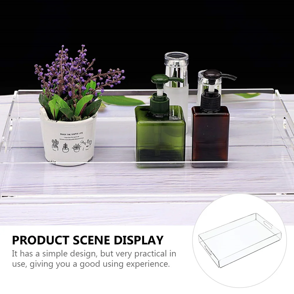 

Transparent Acrylic Tray Acrylic Snack Plate Multifunctional Storage Plate