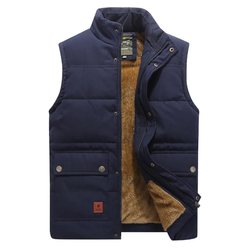 2020 Autumn Winter Fleece Vest Men Coat Thicken Warm Sleeveless Jacket Outdoor Hiking Climbing Trekking Waistcoat Plus Size 6XL | Спорт и