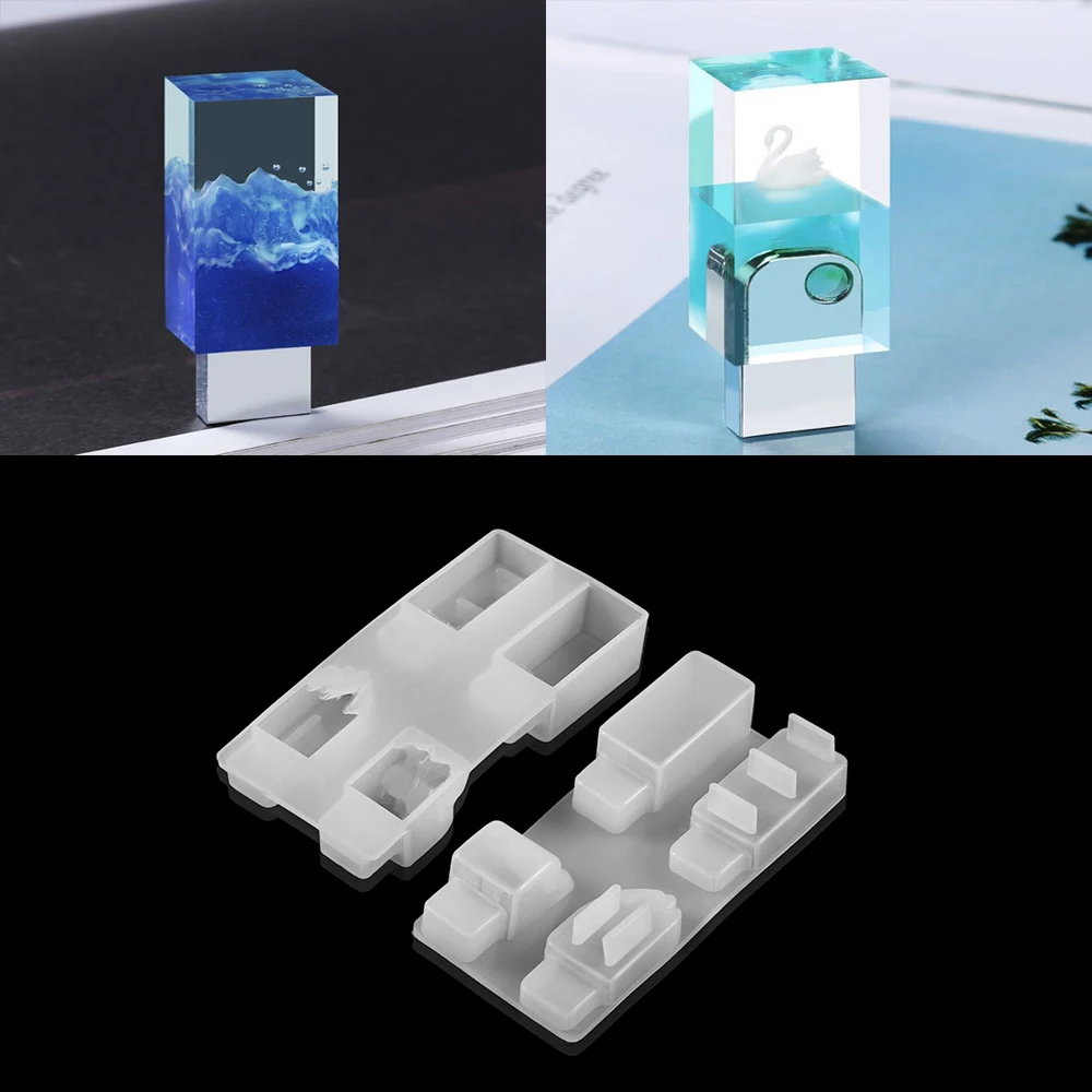 

Прозрачные силиконовые формы U-Disk для хранения жестких дисков, ювелирные изделия ручной работы «сделай сам», украшение для Снежной Горы, 1 ко...