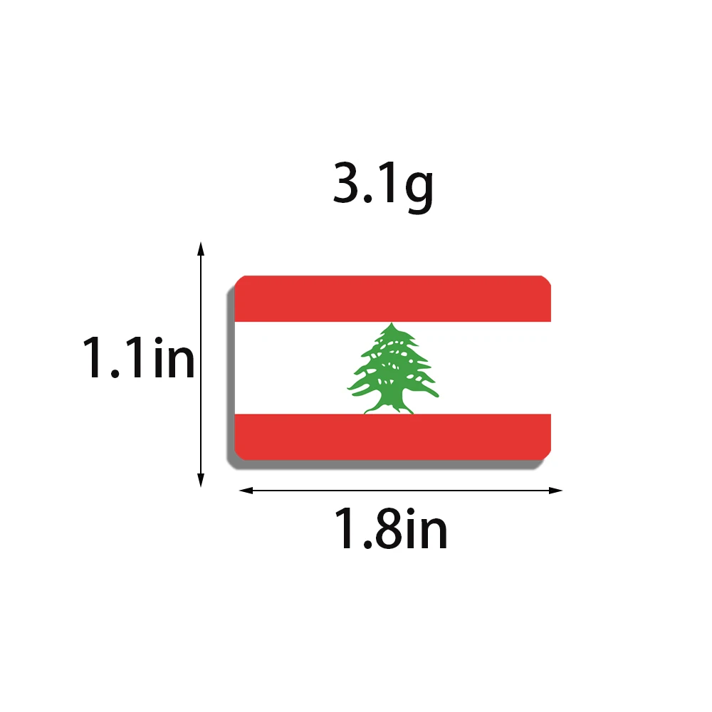Ливанский Национальный дневной флаг булавка для рюкзаков шляп одежды Большой