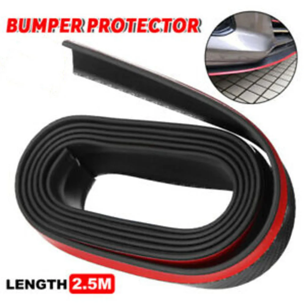 

Car Universal Front Bumper Lip Carbon Fiber Rubber Splitter Chin Spoiler Side Skirt Rubber Anti Scratch Protector Body Kit Trim