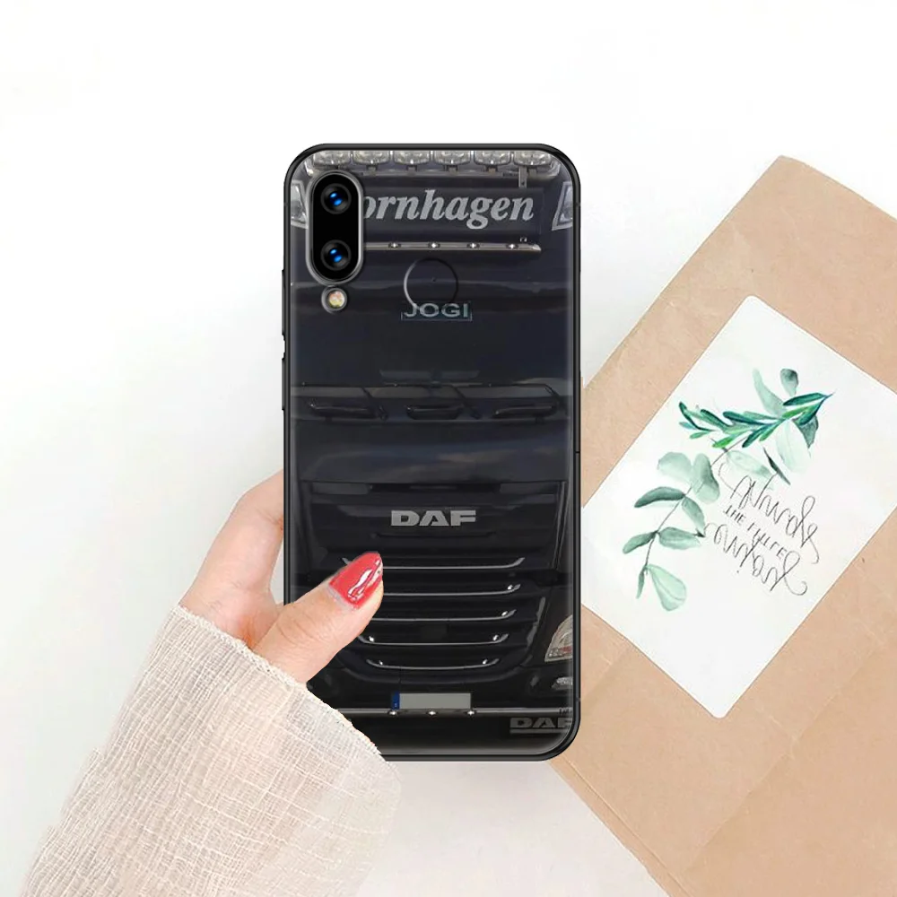 

DAF Truck Phone case For Huawei Honor 6 7 8 9 10 10i 20 A C X Lite Pro Play black tpu funda trend waterproof art Etui 3D back