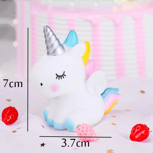 hollow unicorn 1 BAIUFOR миниатюры Красочные Единорог Сказочный Сад, миниатюра суккуленты мини-фигурки пейзаж Декор дома/торт аксессуары - Цвет: hollow unicorn 1