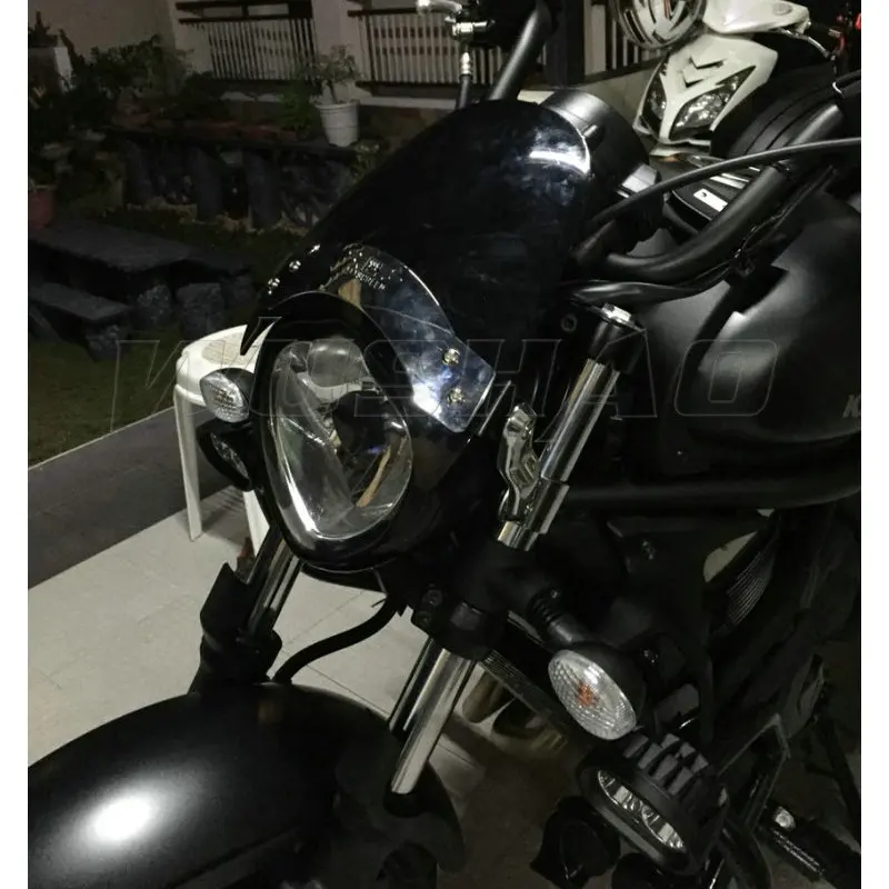 Ветровое стекло для Kawasaki Vulcan S 650 900 800 88 VN1500 EN650 VN900 VN800 Custom ABS Cafe Front Fork Screen on, выпущенное с 1987 по 2019 годы.