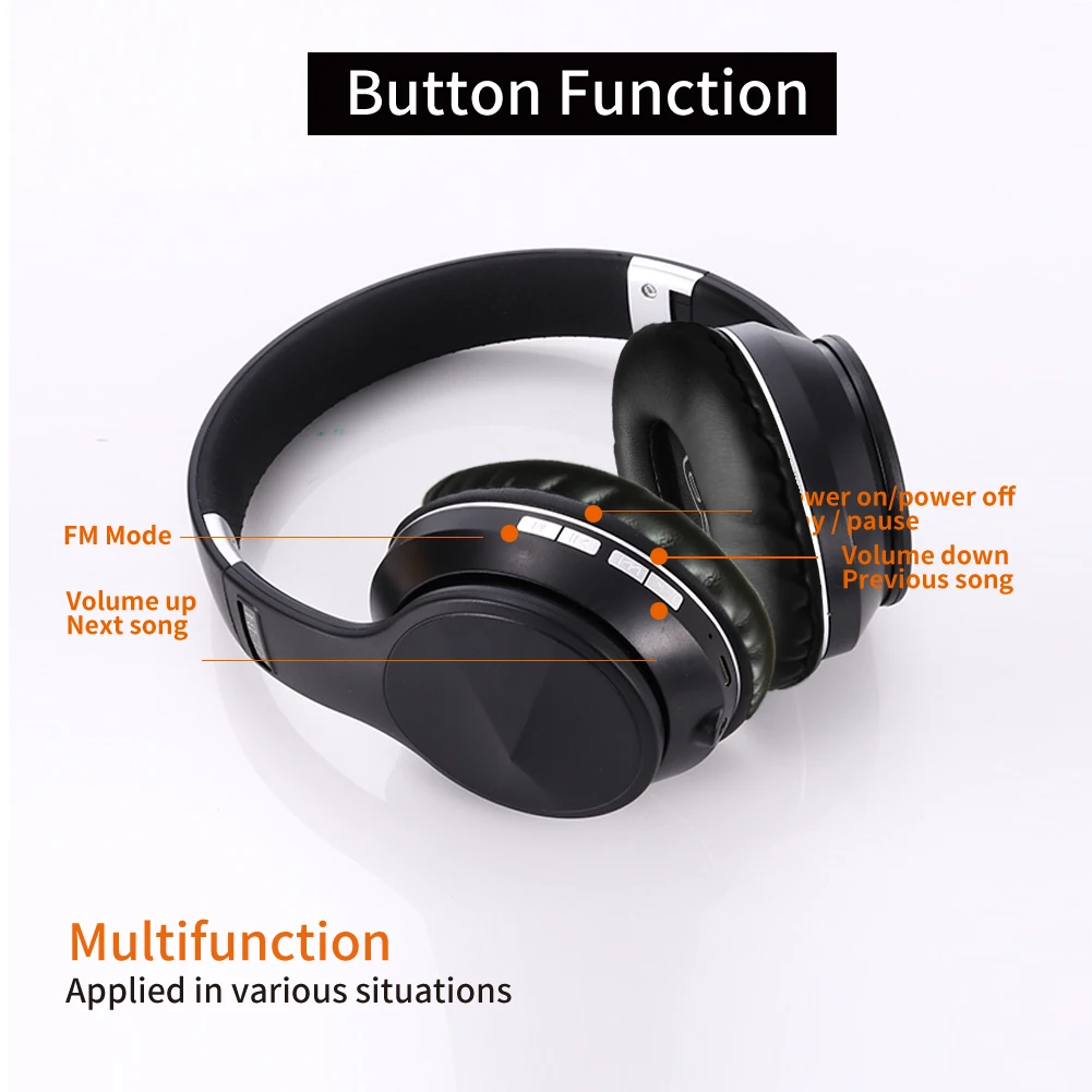 

New Macaron Wireless Bluetooth Headset Folding Headset Stereo Casual Sports Bluetooth
