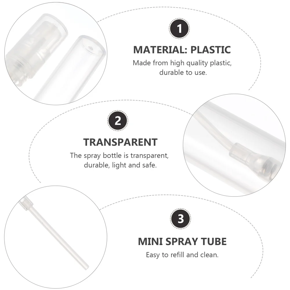 

60pcs Perfume Empty Bottles Mini Spray Bottles Cosmetics Subpackaging Bottles Makeup Sample Containers 3ml