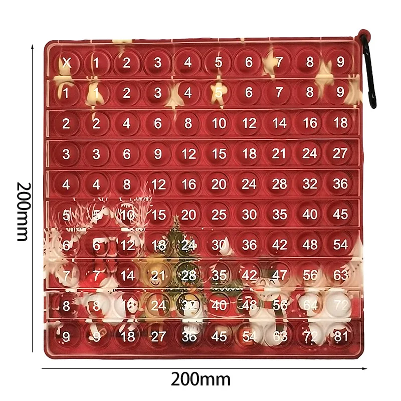 

Baby Montessori Christmas Toys Push Bubble Math Arithmetic 9x9 Multiplication Table Teaching Aids Educational Toys Kids Gift