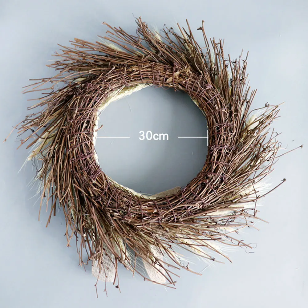 Украшение для двери дома венок из пшеницы праздничный реквизит гирлянда окно