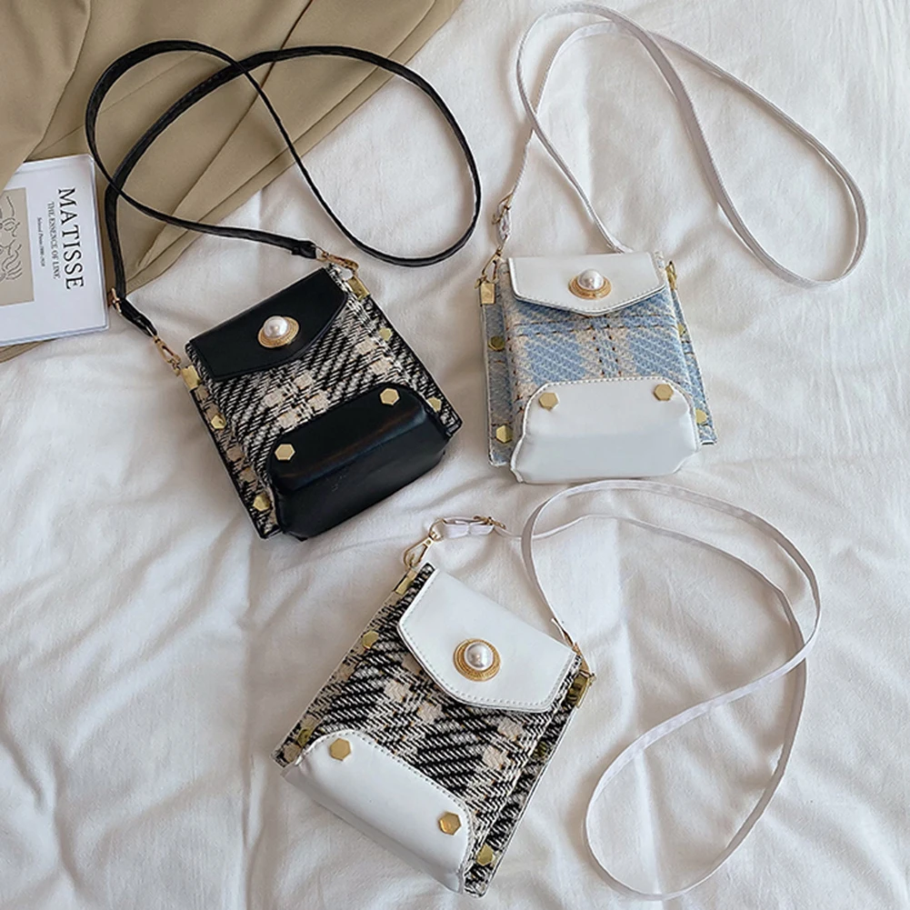 

Модная клетчатая сумка на плечо с принтом, Женская Повседневная сумка-Кроссбоди популярного цвета с клапаном, мини-кошелек, женские сумки