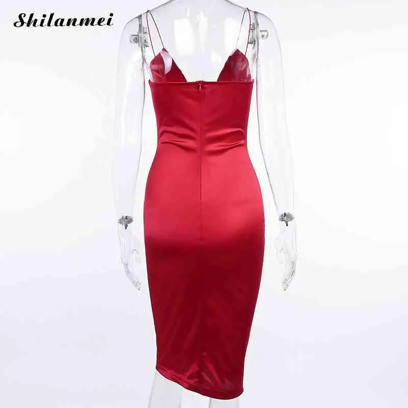 Сексуальное женское Атласное Вечернее платье 2020 черные красные женские