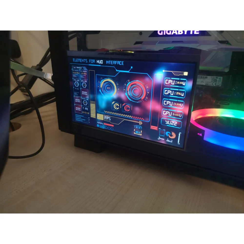 Nvarcher DIY 1024*600 7 дюймов IPS Экран Температура AIDA64 мониторинга среднего Рабочий стол