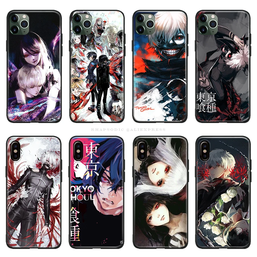 tokyo ghoul rize ken kaneki nashiro kurona for iphone 6 6s 7 8 plus x xr xs 11 pro max soft silicone phone case cover shell free global shipping