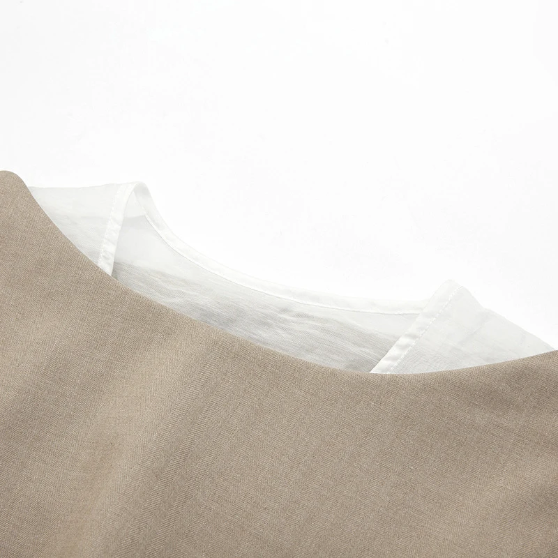 TWOTWINSTYLE, летняя женская рубашка с круглым вырезом, хит цвета, пэчворк, рукав три четверти, короткий топ, блузка, женская мода, повседневная, новинка