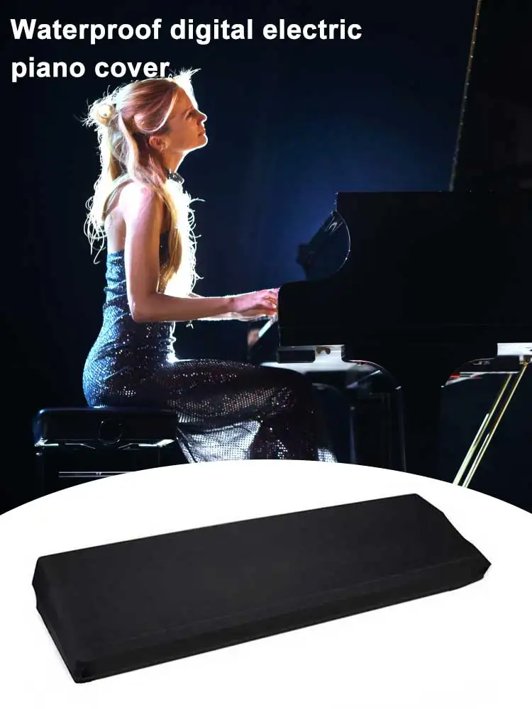 

Electronic Digital Piano Keyboard Dust Cover Durable Foldable for 61/88-key Dirt-Proof Protector Piano Covers on Stage