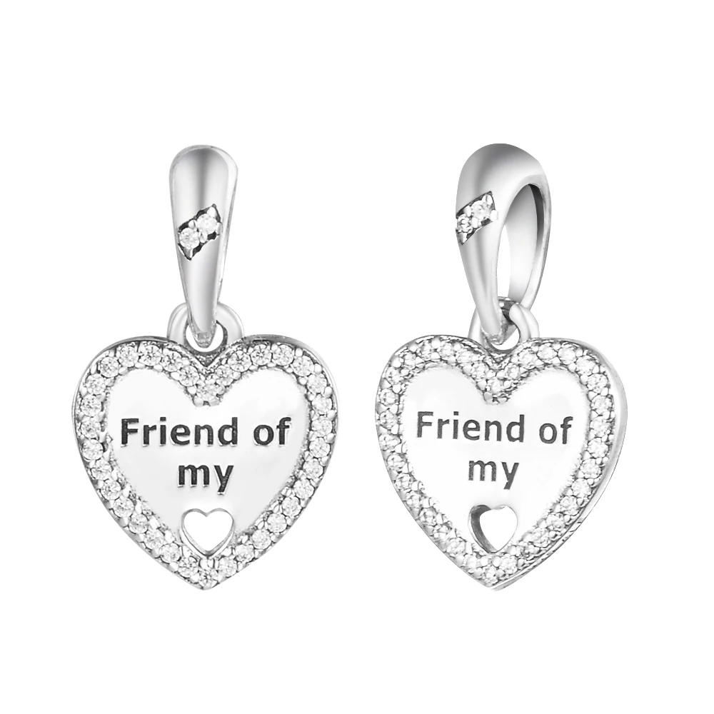 Подвеска женская из серебра 925 пробы с бусинами сердечки дружбы | Украшения и