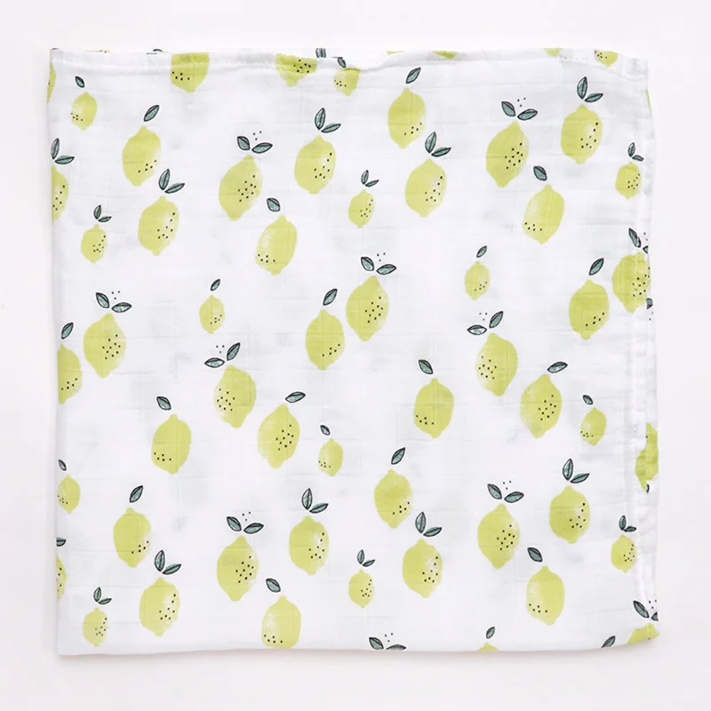 small pear 60*60 бамбуковый хлопковый детский нагрудник, одеяло, мягкий мультяшный животный принт, для новорожденных, шарф, носовой платок, многофункциональная оберточная одежда, одежда - Цвет: small pear