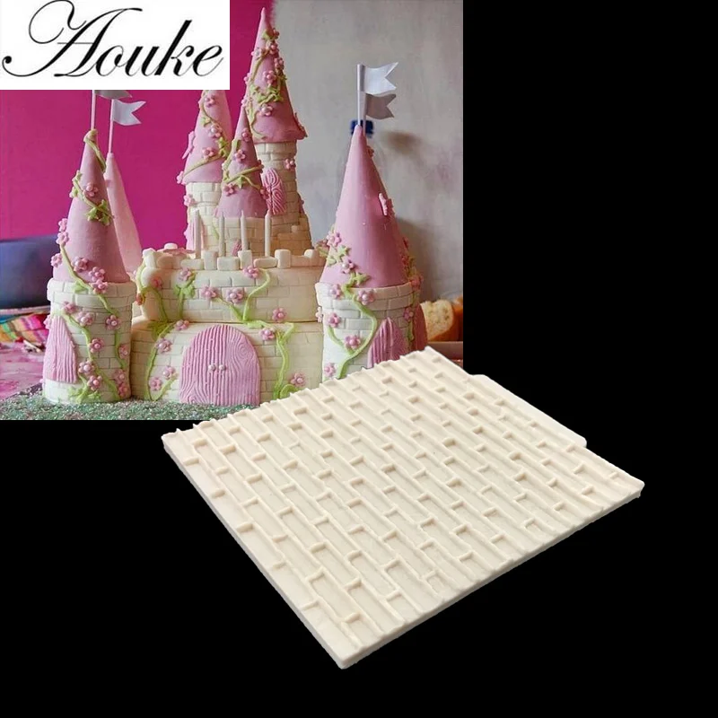 

Aouke Wall Brick Silicone Mold Kitchen Baking DIY Cake Decoration Dessert Chocolate Mold Wall Brick Silicone Mold