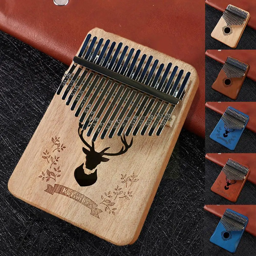 

17 клавиш классический ретро стиль Kalimba портативный студенческий пианино с большим пальцем подарок музыкальный Рождественский инструмент ...