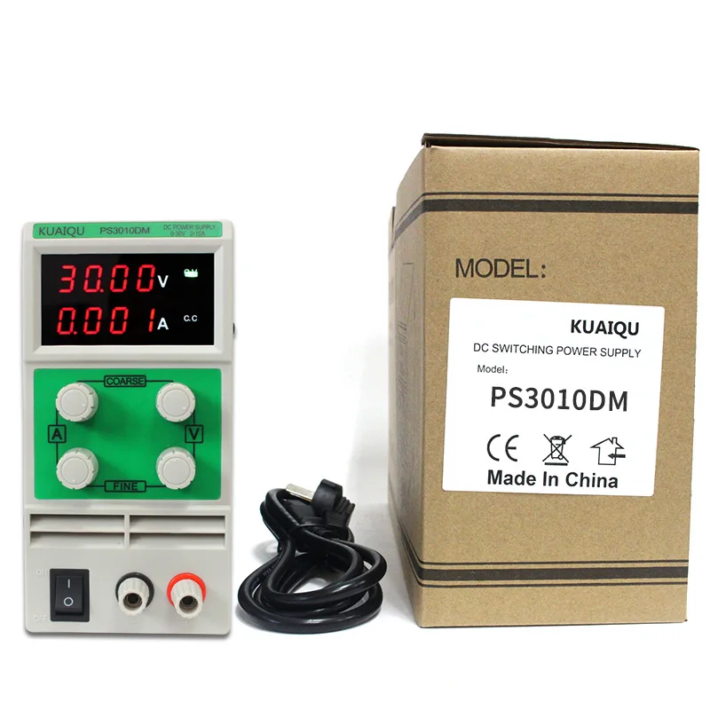 Mini Adjustable DC Power Supply laboratory Power Supply Digital Variable Voltage regulator 30V 10A 4 led display PS3010DM