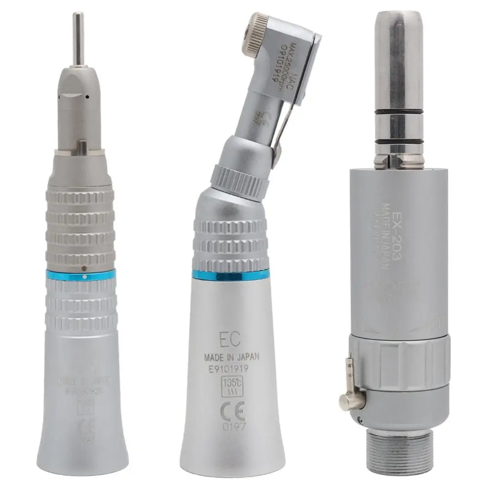 Low Kit 2Holes EX203 Стоматологическая низкой Скорость наконечник воздушной турбиной прямой нос угловой наконечник пневматический двигатель 2/4 отверстия - Цвет: Low Kit 2Holes