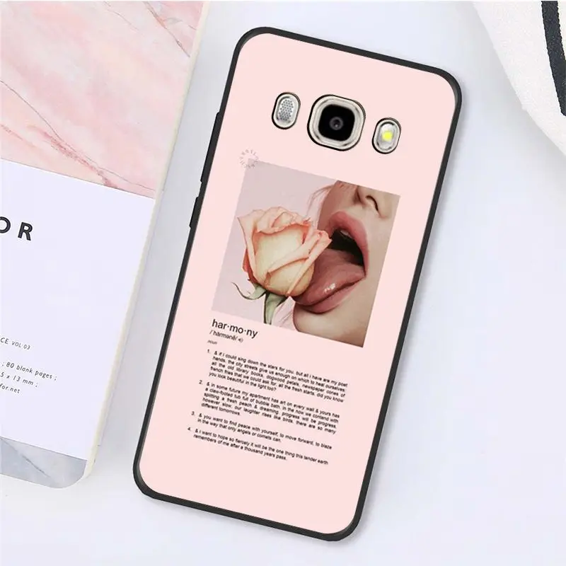 Babaite розовая эстетика песни текст эстетический чехол для телефона Samsung Galaxy J7 J6 J8 J4