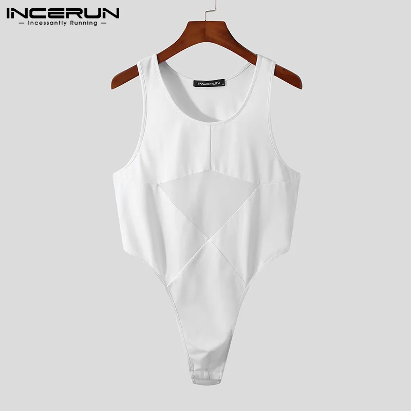 

Комбинезон мужской INCERUN, с круглым вырезом, без рукавов, для фитнеса, S-5XL