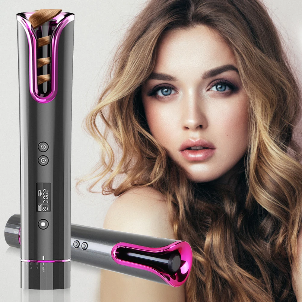 

Dryer Curly Salon DIY Hair Styling Tool USB Rechargeable Automatic Hair Curler Curling Iron Wireless Wand Ceramic Roller